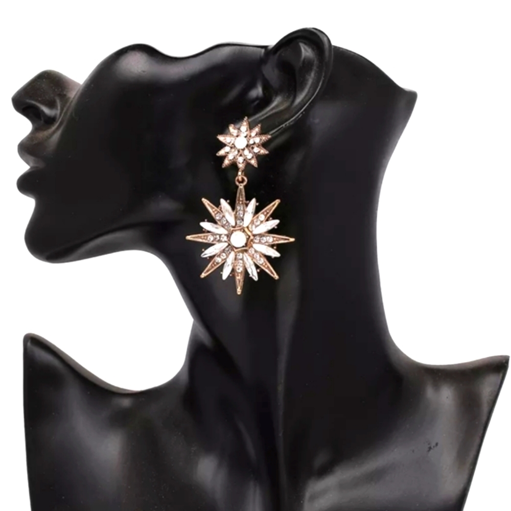 ♥️ Stars Crystals Post Earrings!